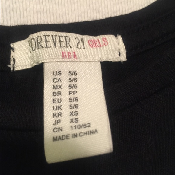 Forever 21 Girls Los Angeles 213 Black, White & Pink Shirt - 5/6 - Picture 6 of 8